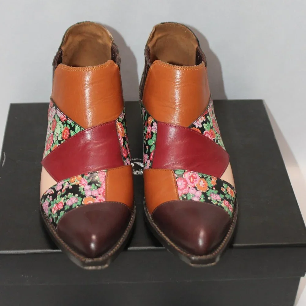 Coach Patchwork Bandit Leather Ankle Boot